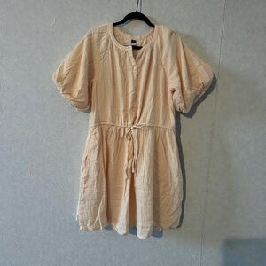 Old Navy Light Peach Button-Up Dress